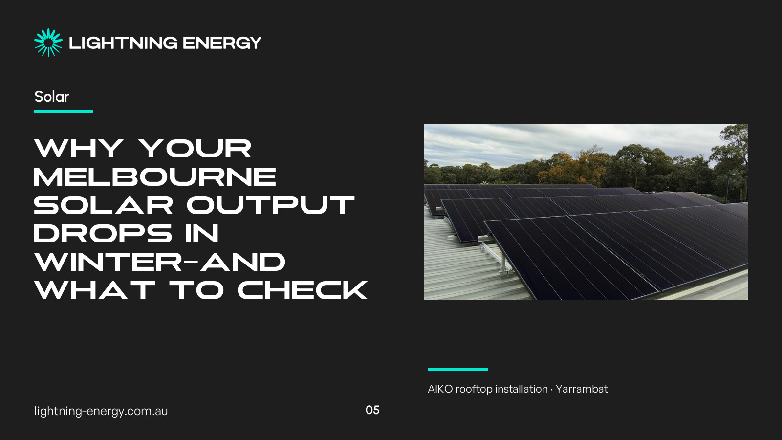 Why Your Melbourne Solar Output Drops in Winter and What to Check