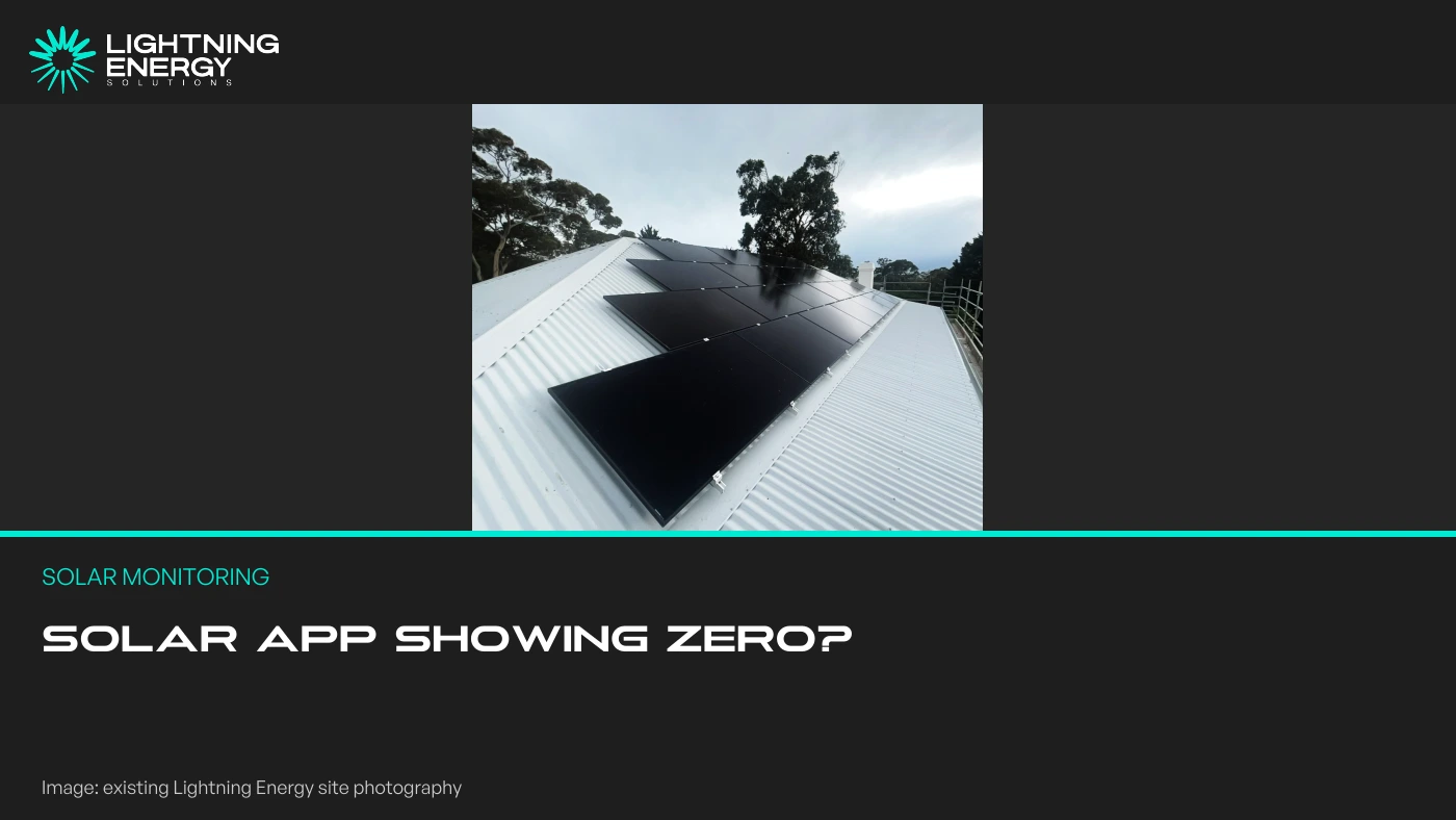 Solar App Showing Zero? Separate a Data Problem From a Generation Fault