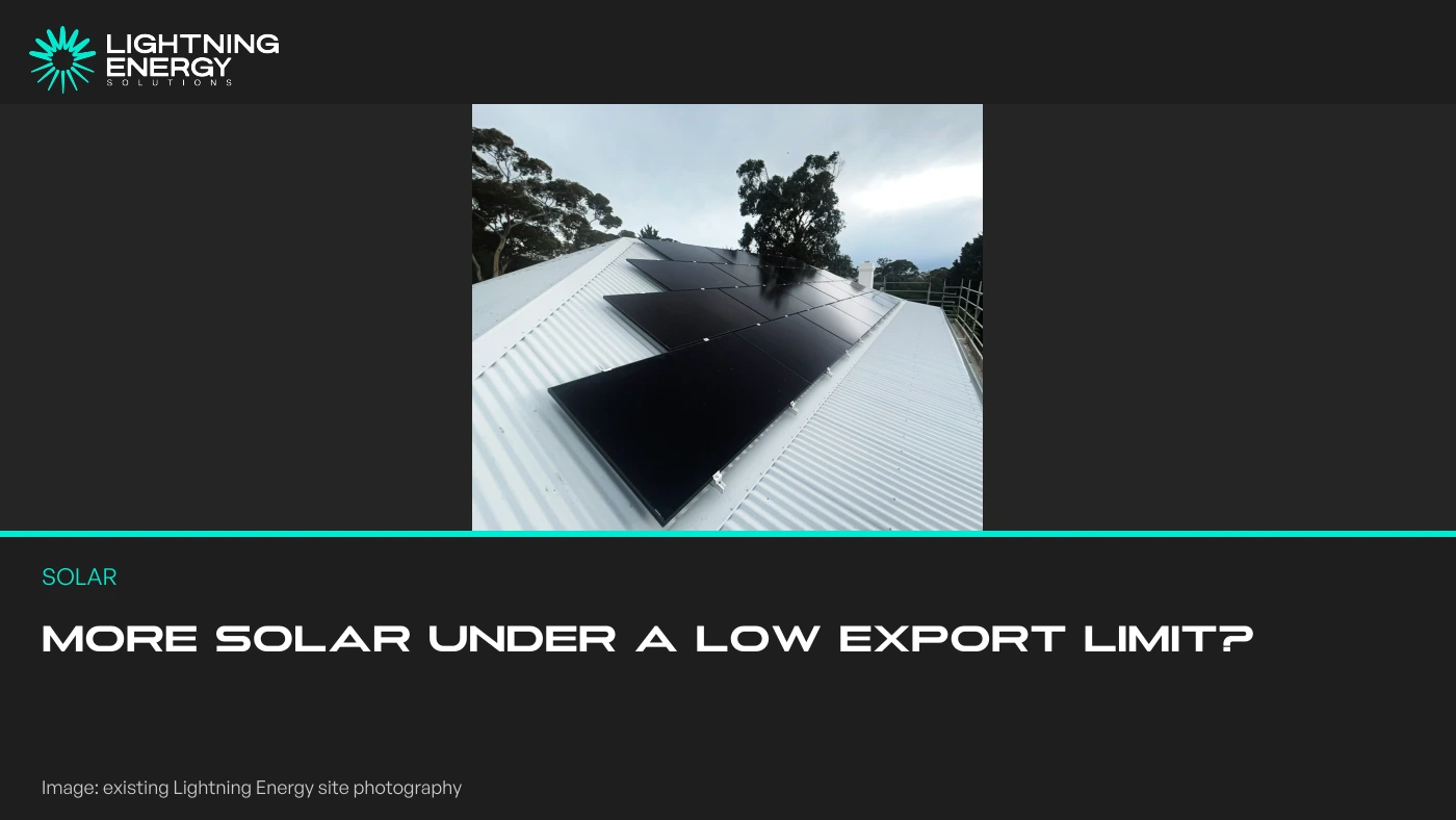 Can a Larger Solar Array Still Make Sense Under a Low Export Limit?
