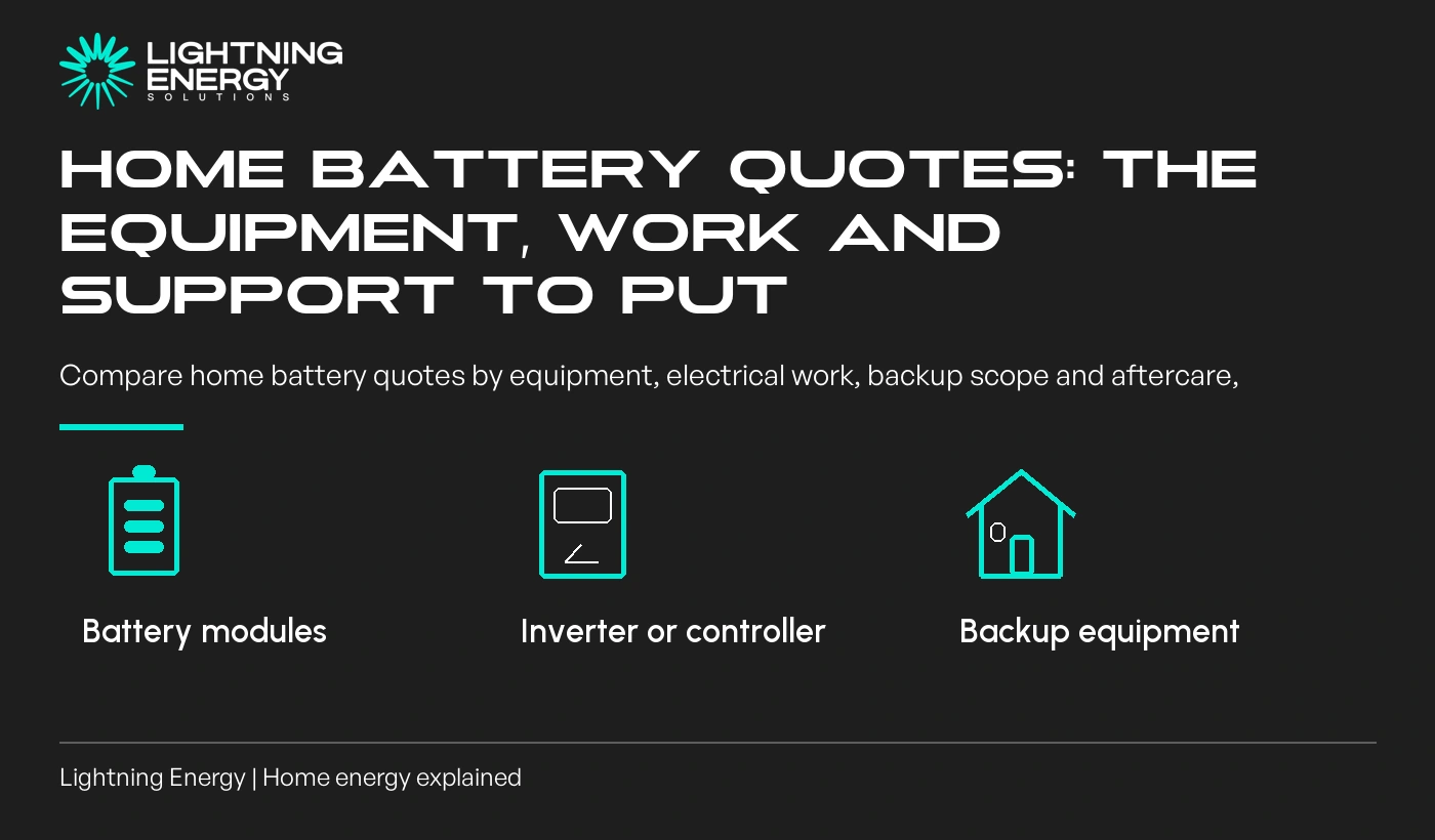 Home Battery Quotes: The Equipment, Work and Support to Put in Writing