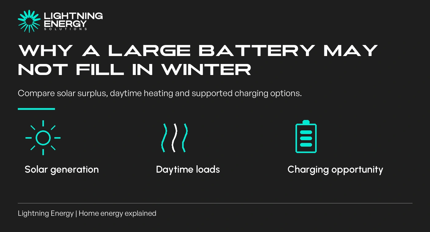 Why a Large Home Battery May Not Fill During Melbourne Winter