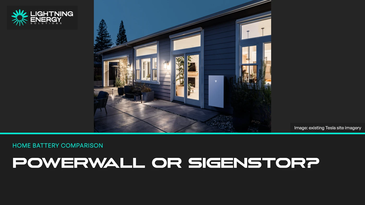 Powerwall 3 and SigenStor: Compare Backup, Expansion and Controls