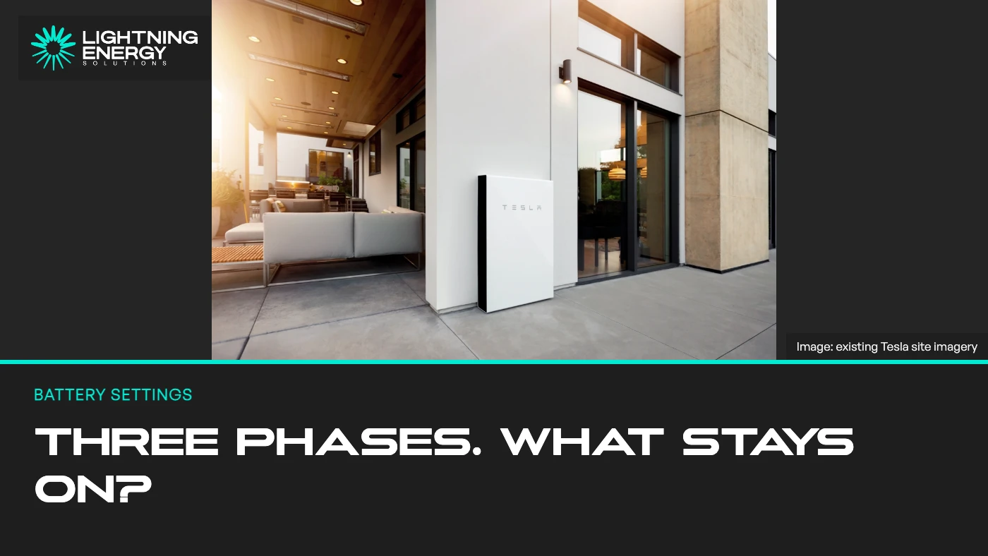 Battery Backup for Three-Phase Homes with Large Solar and Future EV Loads