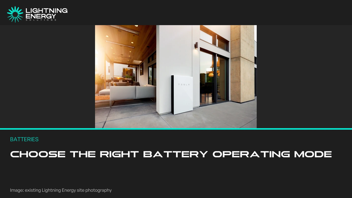 Battery Operating Modes: Self-Consumption, Time-of-Use and Automated Trading