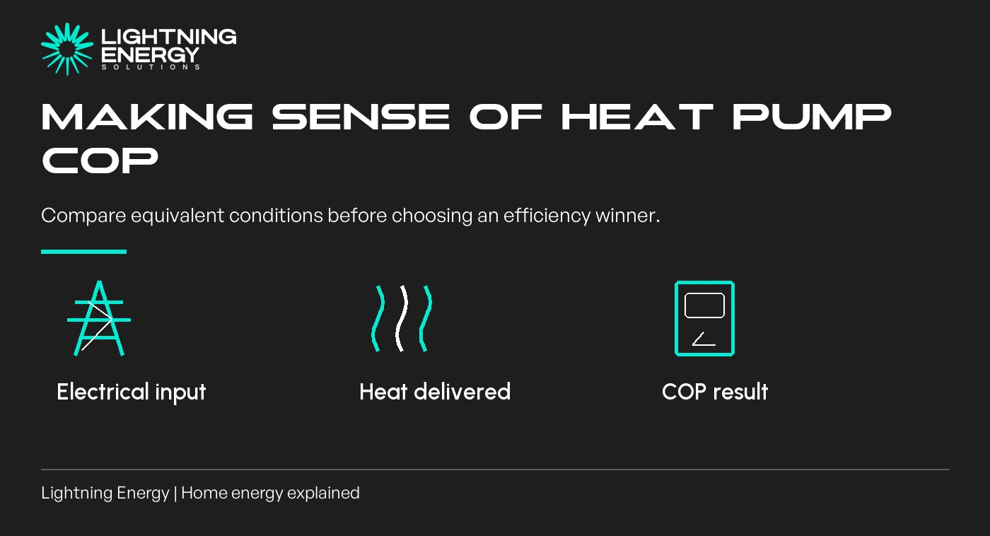 Heat pump COP explained: how to compare efficiency claims fairly