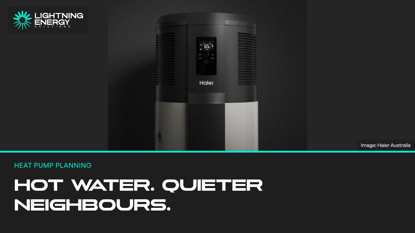 Where should a heat pump go near a neighbour’s bedroom?