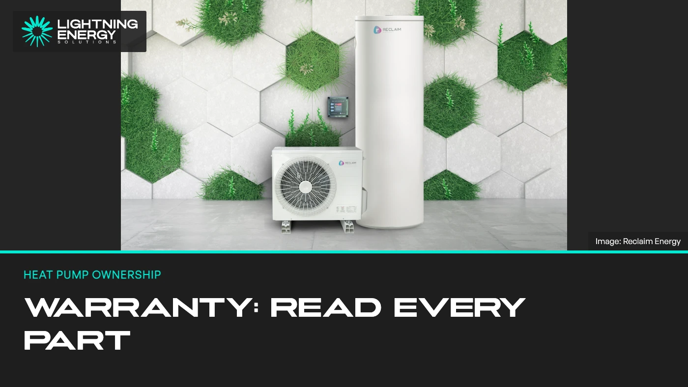 Heat pump warranties: tank, compressor, parts and labour