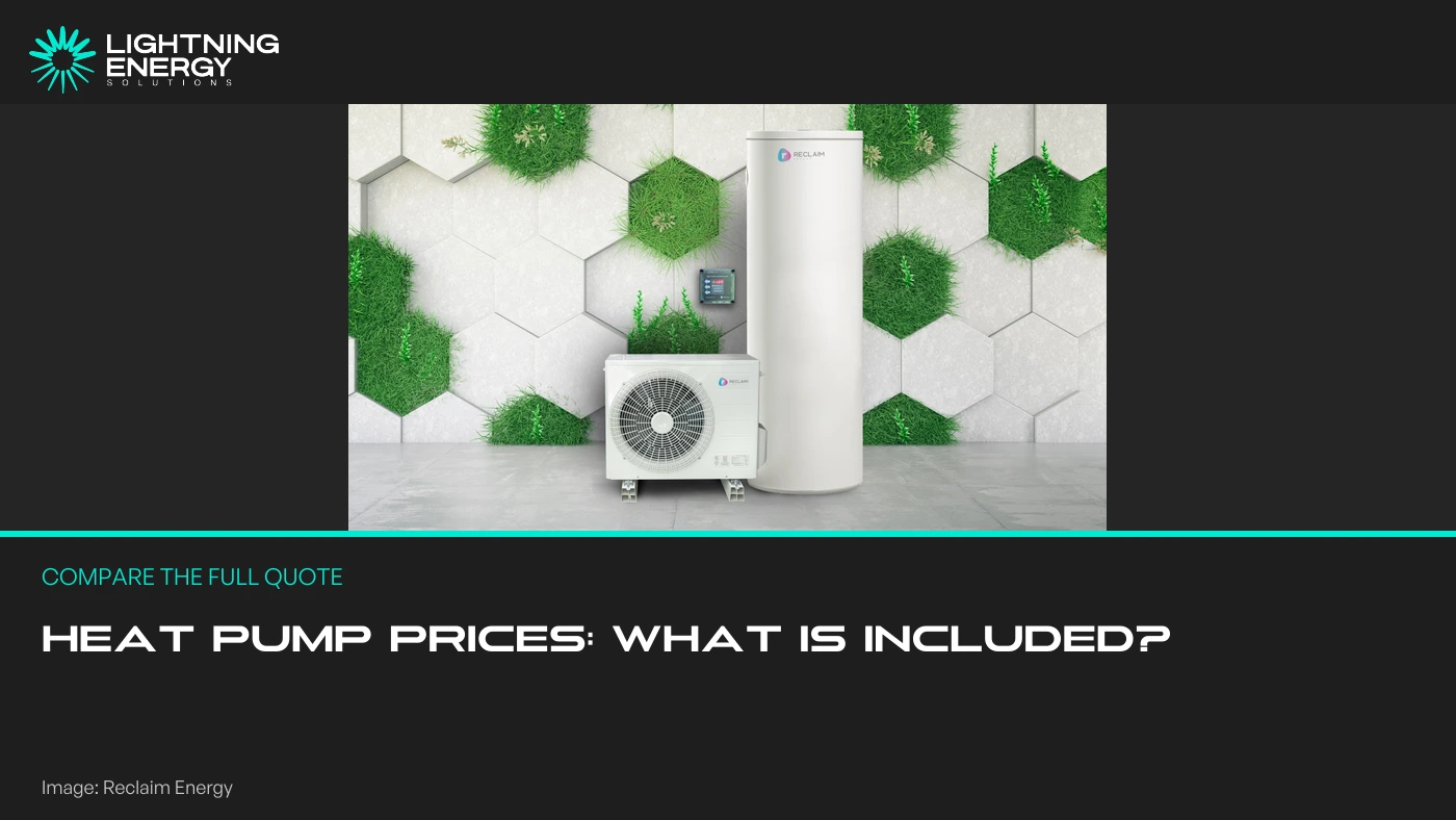 What is included in an advertised heat pump price?