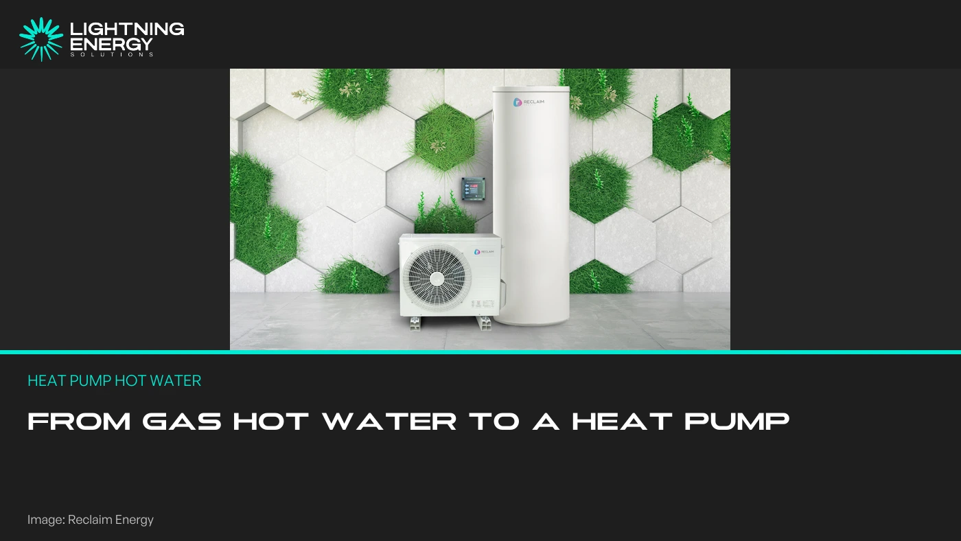 Replacing gas storage or instantaneous hot water with a heat pump