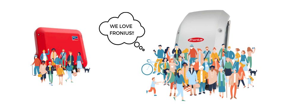 fronius is more popular than SMA inverters in australia