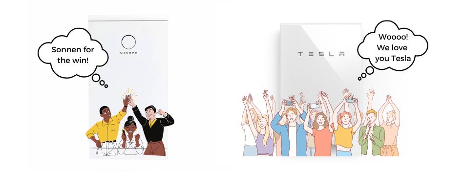 Tesla powerwall seems to be more popular than Sonnen battery in Australia.