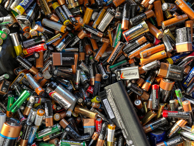 picture of a pile of used batteries