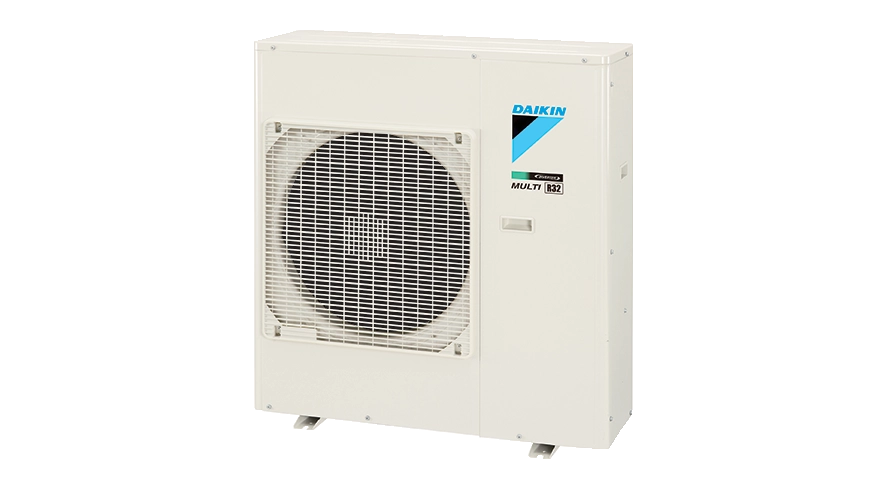 Daikin Super Multi NX outdoor unit for multi-split air conditioning systems. Connects multiple indoor units to a single outdoor compressor for flexible climate control.